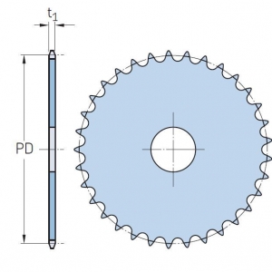 LANČANIK 08B-1 JEDNOREDNI BEZ GLAVČINE Z=16 SKF (08B-1AH16)