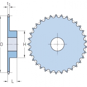 LANČANIK 12B-1 JEDNOREDNI S GLAVČINOM Z=11 SKF (12B-1BH11)