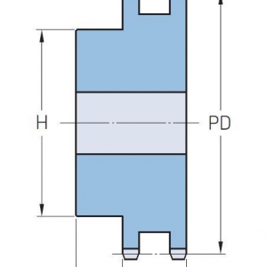 LANČANIK 16B-2 DVOREDNI S GLAVČINOM Z=20 SKF (16B-2BH20)