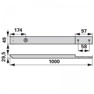 VODILICA LANCA DRVENA 1000mm Claas 680103.1 KR (0006801031KR)