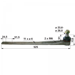 PRIKLJUČNA LETVA KOSE Claas 626411.1
