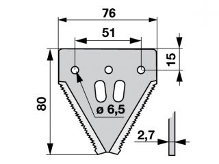 NOŽ KOSE 76x80x2.7mm SCHUMACHER 1096106 Fahr 16007763 KR (1096106) Cijena