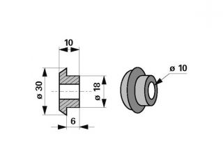 ČAHURA VANJSKA ZA NOŽ 3mm 10/18X30X10 Claas 060016.0 PR (501922) Cijena