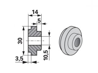 ČAHURA 10.5X30X14 Claas 736871.2 PR (502935) Cijena