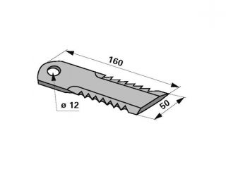 NOŽ SJEČKE NAZUBLJEN 160X50X3mm FI 12mm Fahr 16031537 PR (503018) Cijena