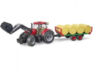 TRAKTOR CASE IH OPTUM 300 CVX S UTOVARIVAČEM I PRIKOLICOM BRUDER IGRAČKA (U03198) Cijena